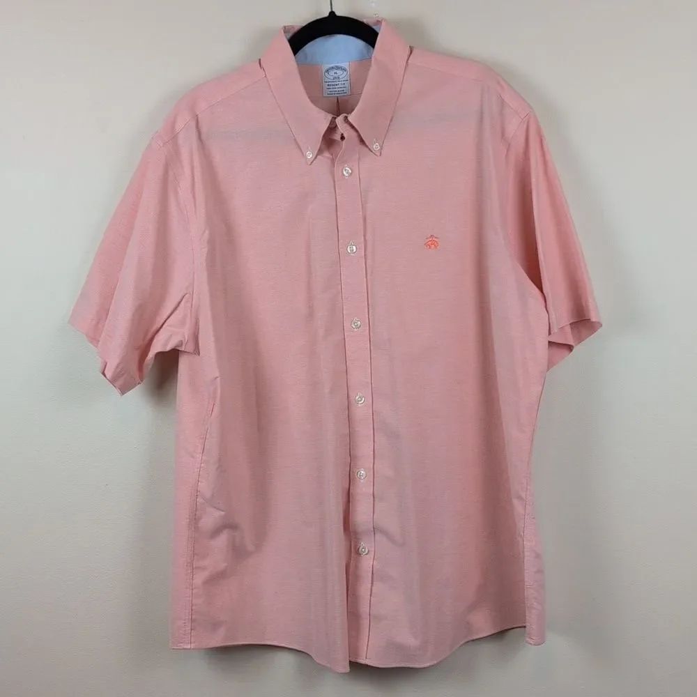 Brooks Brothers Men's Regent Fit Non-Iron Stretch Button Down Shirt Size XL.